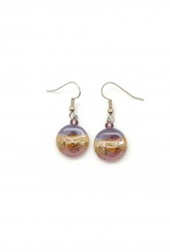Tiny Round Glass Earrings